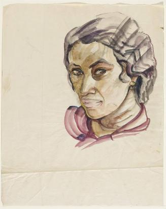 Untitled [woman with a red scarf]