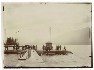 Aix les Bains - Jetty on lake Bourget at the Great Harbour
