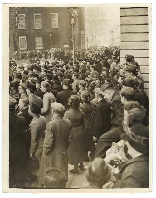 Crisis Crowds Near Record in Downing Street, London, 1939