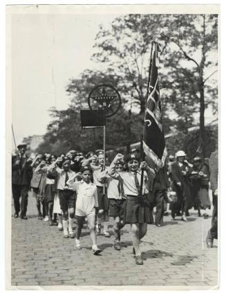 Popular Front Parading at  "Mur Des Federes", Paris, 1936