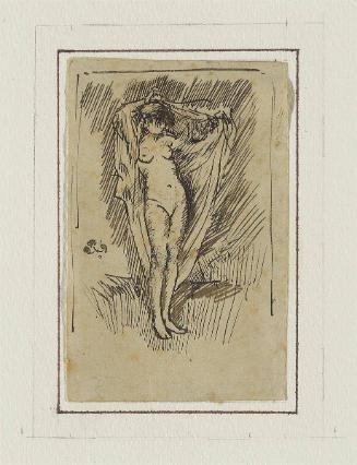 Sketch of 'Harmony in Blue and Gold: The Little Blue Girl'