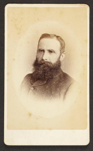 Unknown sitter [bust portrait of a man with a full beard, vignette]