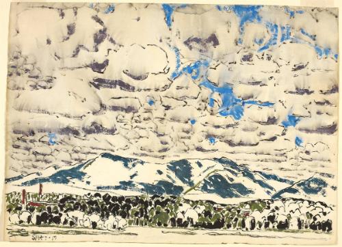 Cloud Forms, Catskills (recto); Green and Black Trees (verso)