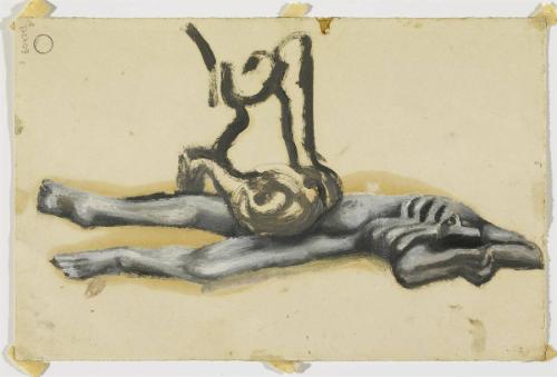 Sketch for Flying Saint (Figure)