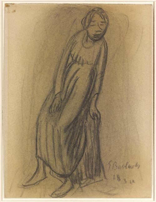 Sitzendes Mädchen, halb nach links gekehrt