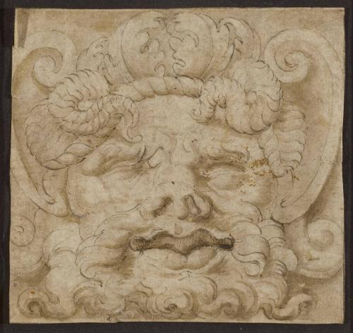 The Grotesque Head (recto); An Angel tying his Sandals (verso)