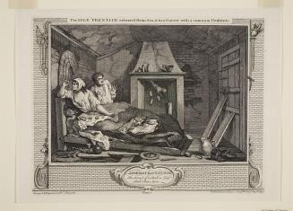 The Idle 'Prentice returned from Sea and in a Garret with a common Prostitute