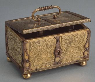Marriage Casket: Coats-of-Arms, Exotic Birds, and Farm Scene