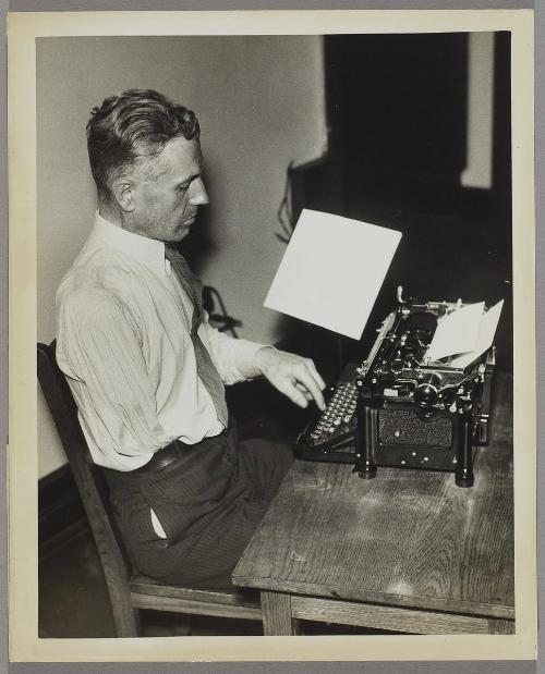 Russel A. Moffit, One-Armed Star of the International Typewriting Contest, Canadian National Exhibition