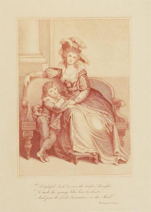 Lady Reading to a Boy