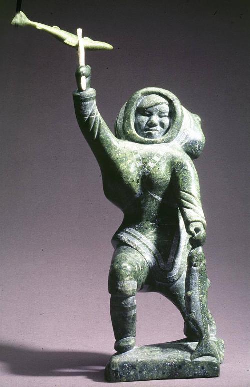 Fisherwoman Holding Fish