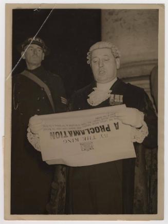 Reading the Royal Proclamation Making 2,000,000 Men Liable for Military Service.