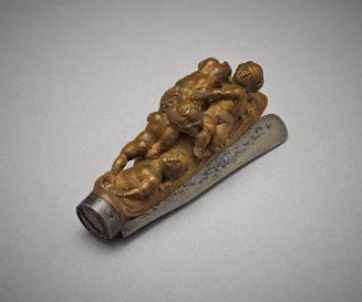 Folding Knife with Boxwood Handle of Putti