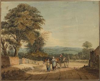 Landscape with Two Women and Cart