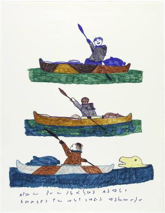 Three Hunters in Kayaks