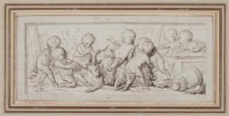 A Frieze with Children Playing with a Goat