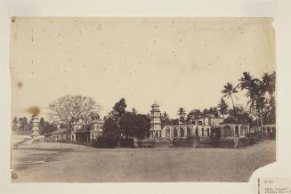 Triviar. Ghaut and Ornamental Buildings on River Side