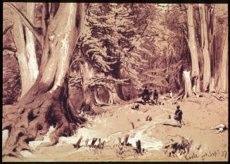 Figures with Dog in the Park at Knole