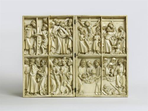 Diptych: The Passion of Christ, and the Three Marys at the Sepulchre