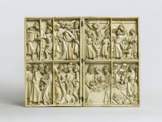 Diptych: The Passion of Christ, and the Three Marys at the Sepulchre