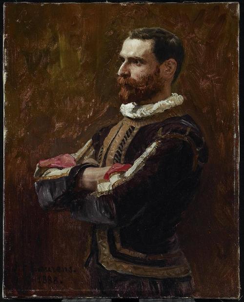 Portrait de Charles Goldschmidt dans un costume de Huguenot