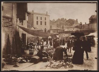 Dax - Market in the square of the Fontaine Chaude