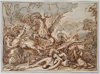Cadmus Slaying the Dragon, Scene from  Ovid's Metamorphosis