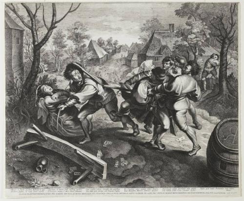 Peasants Fighting Over a Game of Cards