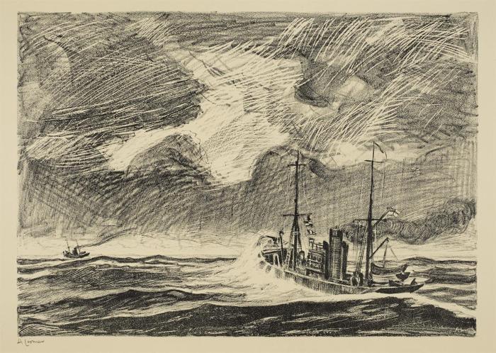 Trawlers in a Rough Sea