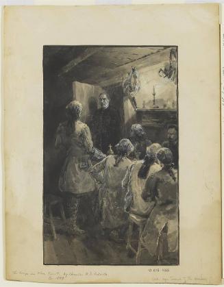 "The Visitor...was none other than the black abbe himself". (Illustration for the Forge in the Forest