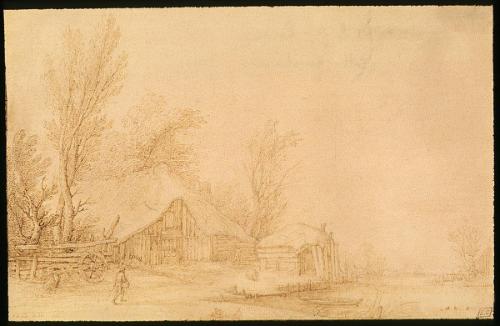 Landscape with Cottages by a River