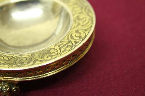 A Parcel-Gilt German Silver Salt Cellar