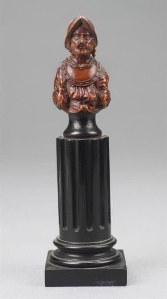 One of Three Busts of Soldiers (possibly pawns from a chess set)