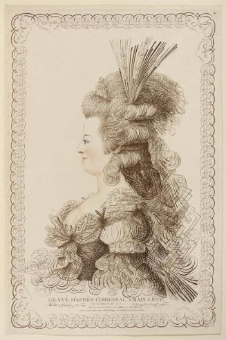 Calligrahic Portrait of Marie Antoinette