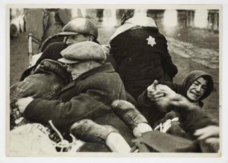 "Evacuation of the sick (and aged, by horse-drawn cart)"