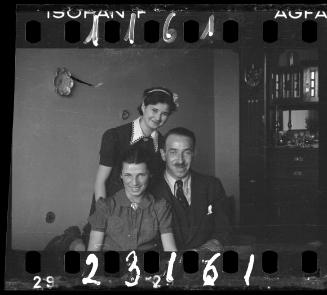 Portrait of family of three