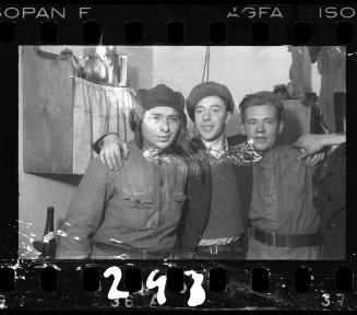Three men after liberation by the Red Army