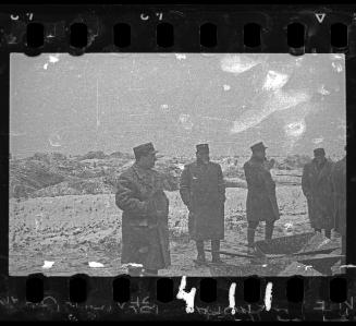 Jewish policeman standing outside in winter