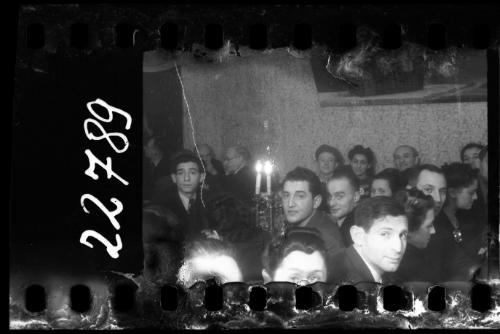 Residents gathered at a wedding in the ghetto