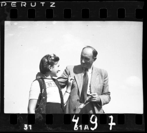 Father and a daughter posing