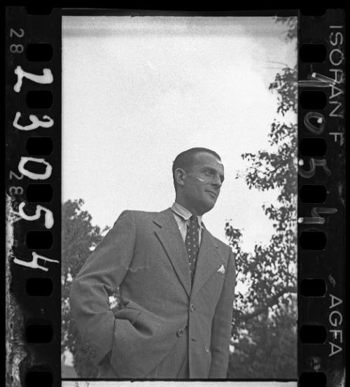 Man looking sideways