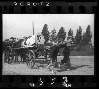 The removal of feces in the ghetto by men and women workers