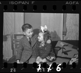 Portrait of girl and a boy [Krysia Stopnicki and boy]