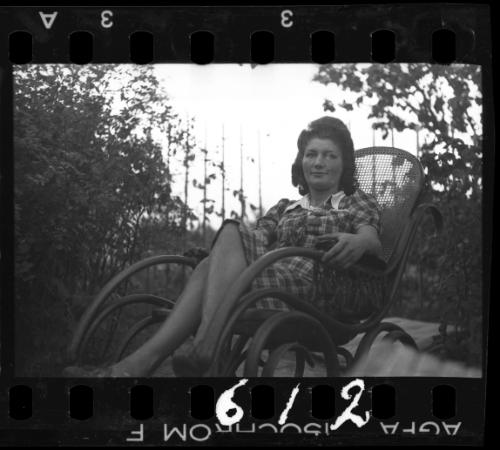 Woman in a rocking chair