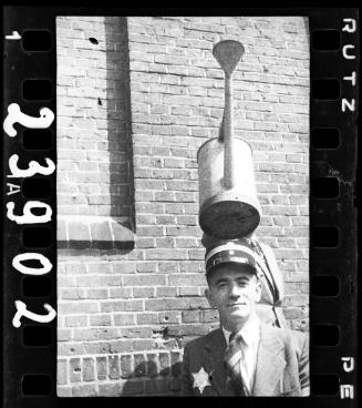 Portrait study of a ghetto policeman