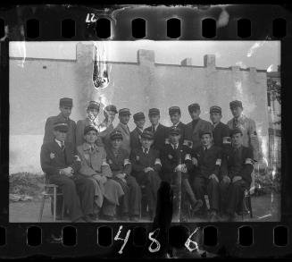 Group portrait of Jewish policemen