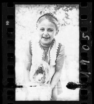 Portrait of a girl with her dog