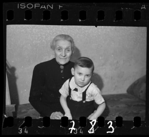 A grandmother and grandson in the ghetto