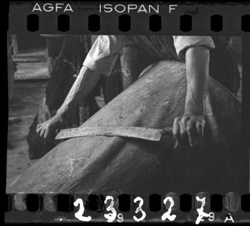 Preparation of leather for tanning