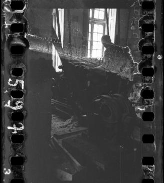Man working in the leather factory